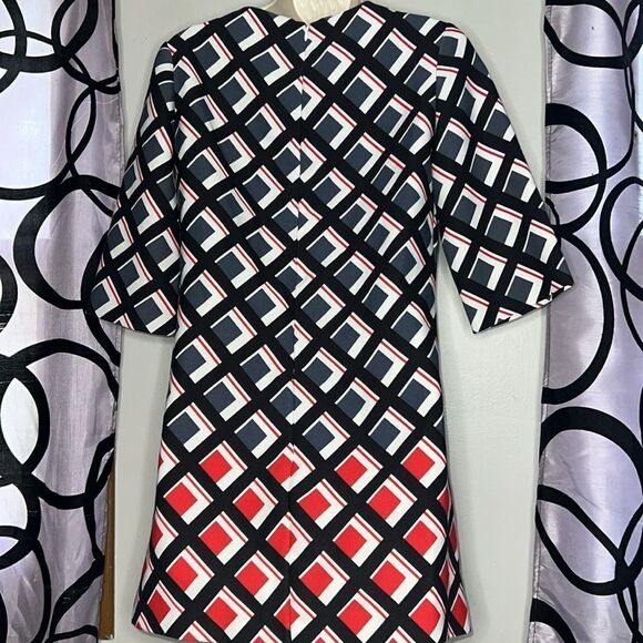 Banana Republic Geometric Colorful Mod 70’s Style Dress Size 0 - Picture 5 of 8